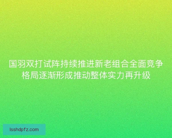 国羽双打试阵持续推进新老组合全面竞争格局逐渐形成推动整体实力再升级