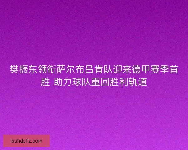 樊振东领衔萨尔布吕肯队迎来德甲赛季首胜 助力球队重回胜利轨道